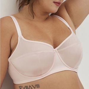 NWT - Pink Balconette Unlined Shine Ballet Back Bra - TORRID 40C